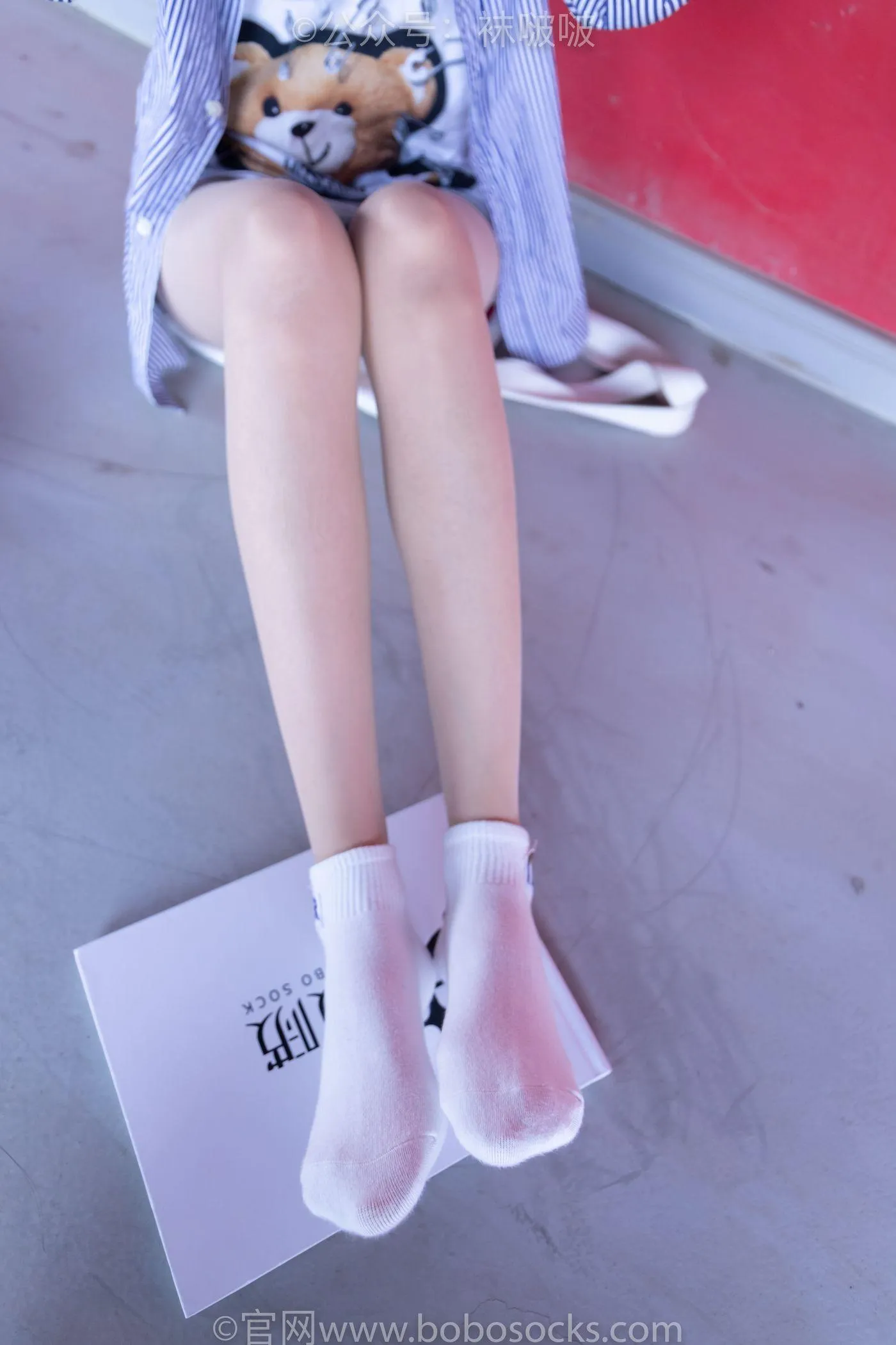 [BoBoSocks袜啵啵]NO.011 稚予-AJ、白色短棉袜、肉丝 [139P]插图3